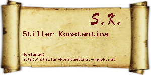 Stiller Konstantina névjegykártya